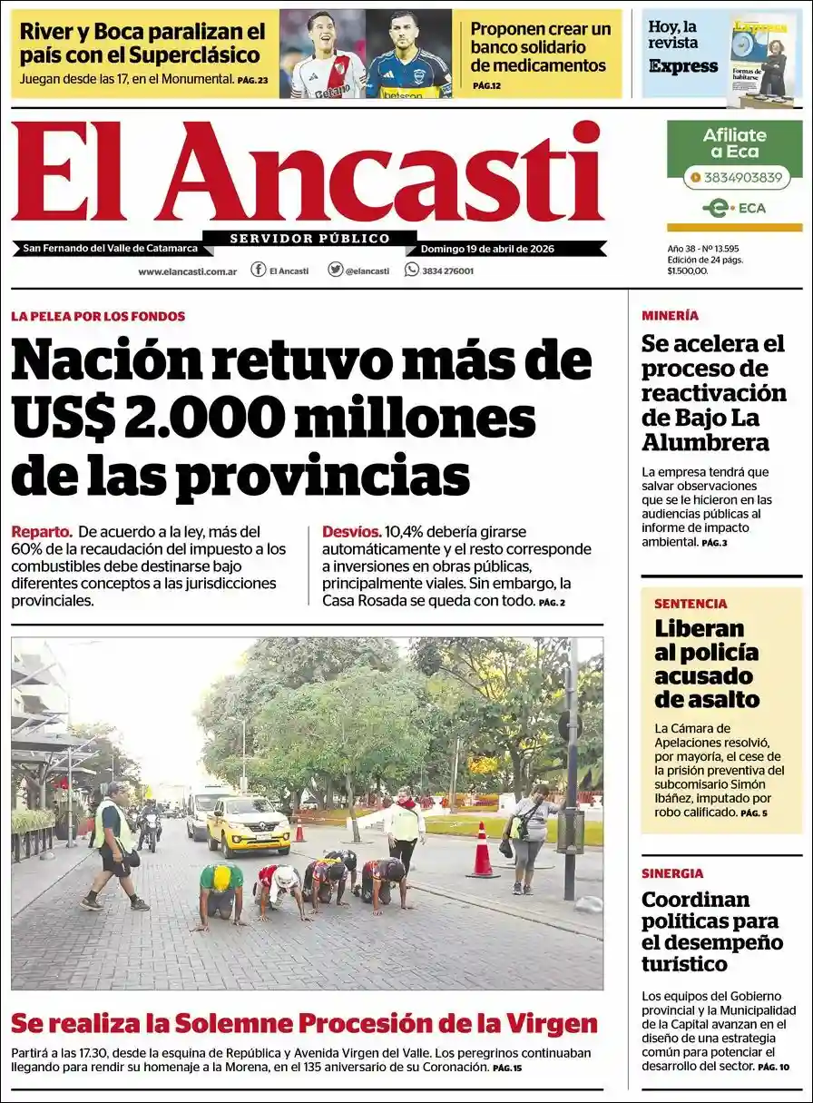 Estudios Max | DIARIO LA CACHARPAYA - Tapa del diario Ancasti